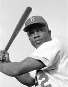 Jack Roosevelt "Jackie" Robinson (January 31, 1919 – October 24, 1972) was an American baseball player who became the first African American to play in Major League Baseball (MLB) in the modern era.[1] Robinson broke the baseball color line when the Brooklyn Dodgers started him at first base on April 15, 1947. 